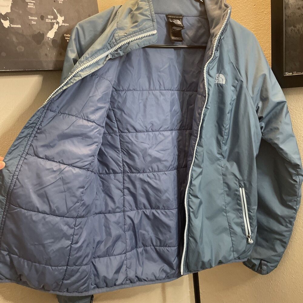 The North Face Womens Windbreaker Jacket Size Small Blue Full Zip Pockets - Picture 7 of 12